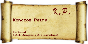 Konczos Petra névjegykártya